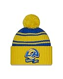 New Era Los Angeles RAMS NFL 2022 Sideline Sport Knit Yellow Blue Beanie - One-Size