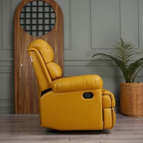 Image of 1 Seater Sofa Chair | Rocking & Revolving Motorized Recliner Lounge Chairs for Living Room Bedroom (Rocking and Revolving Manual, Amnet-LT-MN-RRR-Yellow)