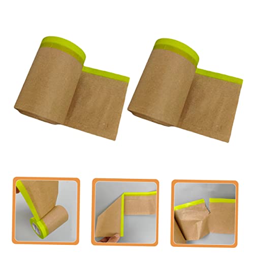 OSALADI Lâmpadas De Cabeceira 2 Rolos Filme De Mascaramento Kraft Papel De Proteção De De Estofament