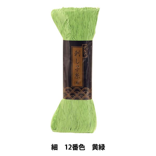 Image of Sashiko Thread Thinner Weight 170 Meters Skein -Col.12 Pale Green - Japanese Quilting & Embroidery