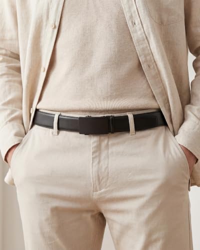 Image of CHAOREN Leather Ratchet Belt men 1 3 /8 inch | For Dress Pants - Micro Adjustable Belt Fit Everywhere