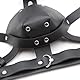 Frauen und Männer Leder Sex Hauben mit Sex Halsband und Atmungsaktiven Ball knebeln für Bondage Fesseln, BDSM Restraint Bondage Kopfgeschirr für Sexspiele (Schwarz-1)