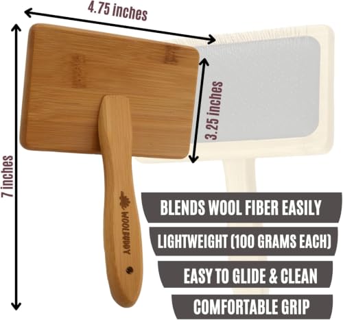 Image of Woolbuddy Wool Roving 24 Colors Kit & Carder Brush Set for Needle Felting