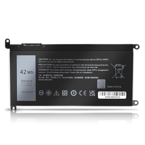 Image of WDX0R Laptop Battery for Dell Inspiron 13 15 5000 7000 5570 7579 7573 7378 5567 5565 5379 5378 Latitude 3180 3400 3500 Vostro 3480 3580 5468 5568 P69G 3CRH3 T2JX4 FC92N WDXOR (WDX0R)
