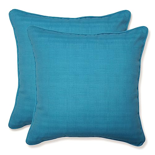 Pillow Perfect Monti Chino Solid Indoor/Outdoor Throw Pillow Plush Fill, Weather and Fade Resistant, Throw - 18.5