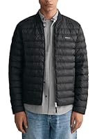 GANT Men's Light Padded Bomber Jacket, Black, 2XL