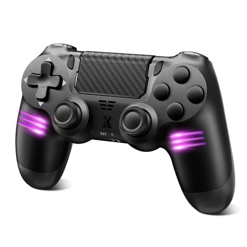 Suoxiom Wireless Controller für PS-4,Game Controller Kompatibel mit PS-4/Slim/Pro,Bluetooth Gamepad Joystick mit Dual Vibration/Touch Panel,6-Achsen Gyro Sensor, 3.5mm Audio Jack,Schwarz (BLACK-RGB) Suoxiom Wireless Controller für PS-4,Game Controller Kompatibel mit PS-4/Slim/Pro,Bluetooth Gamepad Joystick mit Dual Vibration/Touch Panel,6-Achsen Gyro Sensor, 3.5mm Audio Jack,Schwarz (BLACK-RGB)