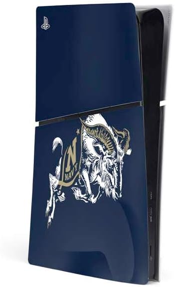 Skinit Decal Gaming Skin Compatible with PS5 Slim Digital Edition Console - Officially Licensed United States Naval Academy Midshipmen Design