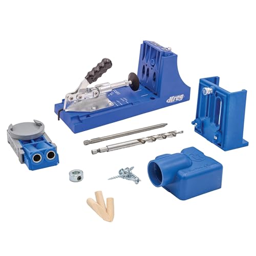 Image of Kreg K4 System - With R3 Jig, Drilling Guide & Dust Collection - Adjustable, Versatile Jig - Create Rock-Solid Joints - For Materials 1/2" to 1 1/2" Thick - K4SYSTEM