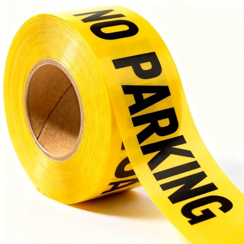 Caution No Parking Tape 3 inch X 1000 feet • Bright Yellow with a Bold Black Print for High Visibility • 3 in. Wide for Maximum Readability • Tear Resistant