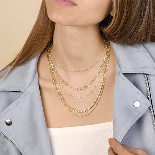 Pori Jewelers 18K Yellow Gold 3.5Mm, 5Mm, Or 6.5Mm Cuban Curb Link Chain Necklaces Or Bracelets- Made In Italy-18 Karat (18, 3.5Mm) #TOP2
