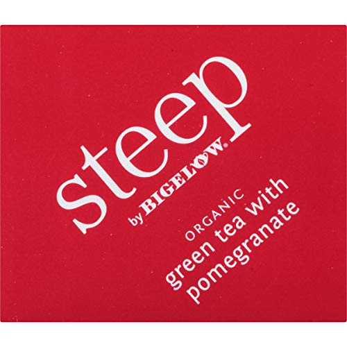 Steep By Bigelow Organic Green Tea With Pomegranate, Caffeinated, 20 Count (Pack Of 6), 120 Total Tea Bags #TOP1