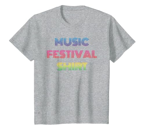Music Festival T-Shirt T-Shirt, Youth, Heather Grey, Large