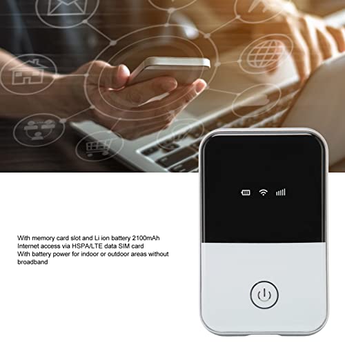 Image of Cryfokt Mobile WiFi Hotspot, 4G LTE WiFi Router with SIM Card Slot for 10 Users, Laptops, Phones, 150 Mbps Fast Download, 2100mAh Battery, 50M Range, Europe Bands B1 B3 B7 B8 B20 B40