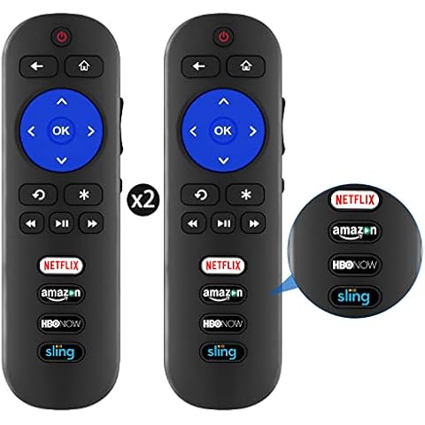 Pack of 2 Replacement Remote Compatible with All TCL Roku TV Remote, RC280 RC282 Remote for TCL 28 32 40 43 48 49 50 55 65 75 85 inch Smart Roku TV, No Setup & Pair Requried Cover