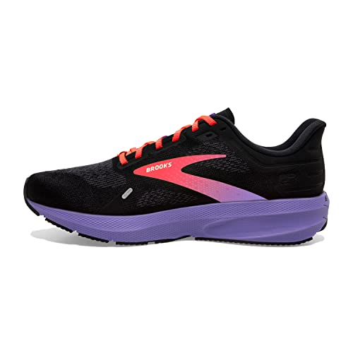 Brooks Brooks Women's Launch 9 Neutral Running Shoe - Black/Coral/Purple - 8.5