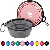 Collapsible Dog Bowls for Travel, 2-Pack Dog Portable Water Bowl for Dogs Cats Pet Foldable Feeding