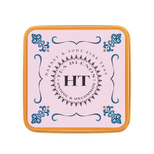 Harney & Sons Caffeinated Blossom Green Tea Tin Sachets Pink 31629, Cherry, 20 Count (Pack of 1) - Thumbnail 5