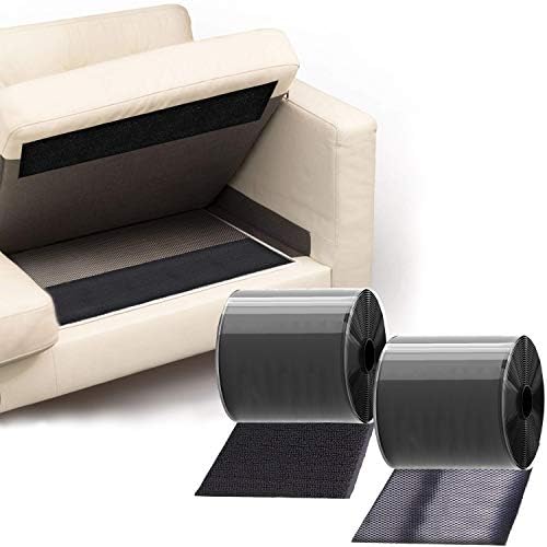 TEUVO Hook and Loop Tape with Adhesive for DIY, Heavy Duty Self Adhesive Rug Tape for Fixing and Mounting, 11 cm Wide and 2 M Long