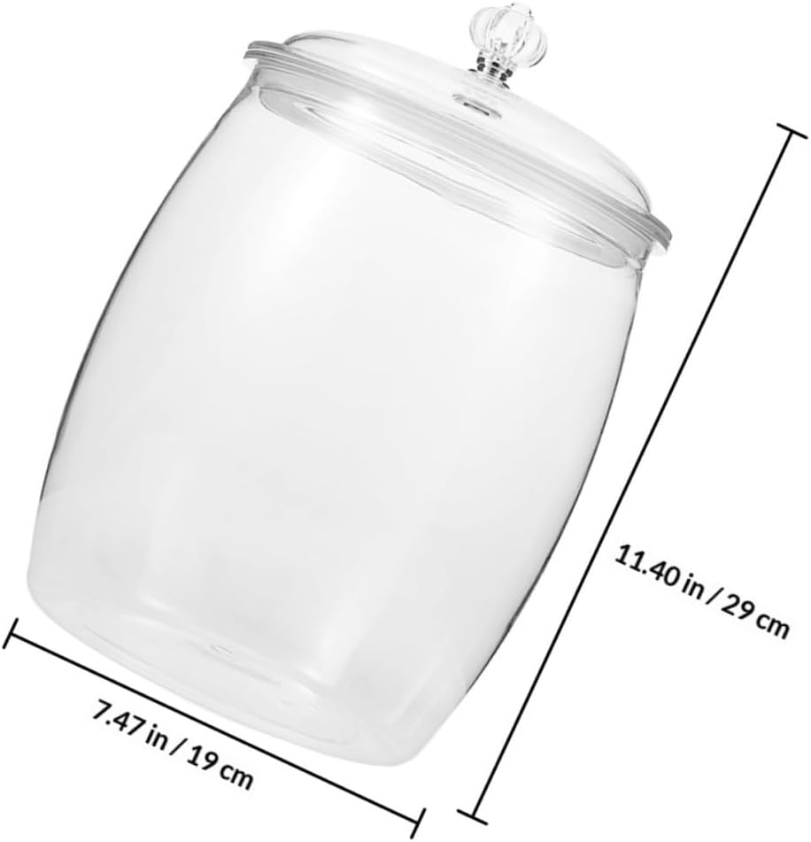Hemoton 6.5l Plastic Airtight Food Storage Jar with Lid and Handle, Sealed Candy and Cookie Container for Kitchen Organization and Pantry Storage Random Color