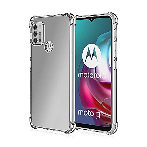 Image of COVERBLACK Rubber Back Cover for Motorola PAML0001IN / Moto G30 - Transparent