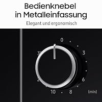 Samsung Solo-Mikrowelle, 700 W, Epoxy-Garraum mit 20 l Volumen, 5 Leistungsstufen, Defrost, Schwarz, MS20A3010AL/EG – Ansicht 4