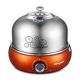 Virtpers Eierkocher, Omelette und weiche, mittelgroße, hart gekochte Eierkocher mit automatischer Abschaltung, Edelstahlschale, Kapazität 9 Eier