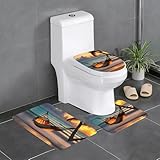 LPLSNWS Sunset Beach Hängematte Anti-Rutsch-Badematten – 3-teiliges Set...