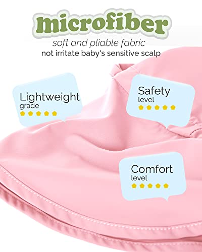 Furtalk Baby Sun Hat Upf 50+ Adjustable Baby Boys Girls Quick Drying Summer Beach Hat With Neck Flap For Traveling Swim Hat Pink,0-6 Months #TOP4