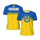 Jersey-Mesh-T-Shirt mit Ukraine-Flagge und Farbverlauf im 3D-Druckverfahren für Laufen und Radfahren