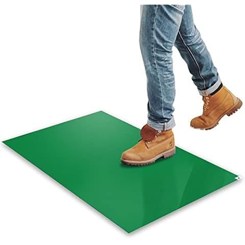 SATECH Tacky Mat,Sticky Mat for Hospital Laboratory Construction Pet 24"x36" Green(4 Mats of 30 Sheets) Cover