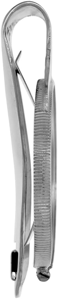 Sterling Silver Half Dollar Money Clip Spring Back with Genuine Coin