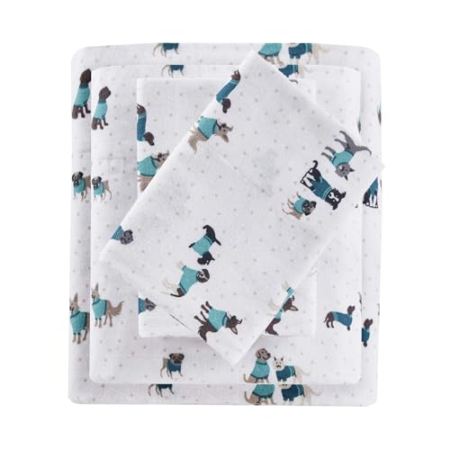 Intelligent Design Cozy Soft 1...dding, Twin, Teal Dogs 3 Piece
