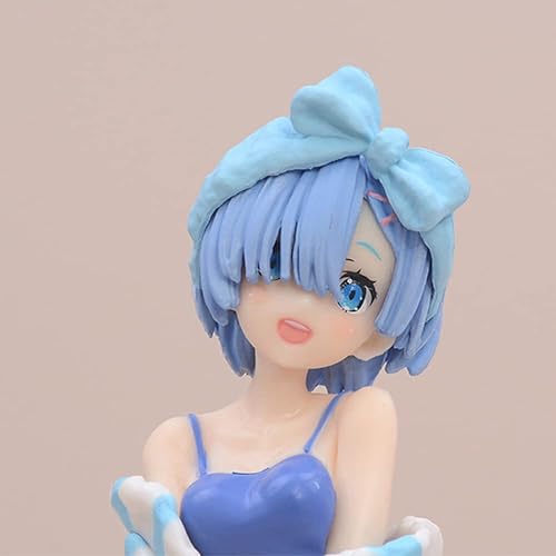 Miniatura 4 de QAHEART Figura de anime RemRam Ramu Figura de PVC Acción Chica Estatua Modelo Estatua Adornos Decoración