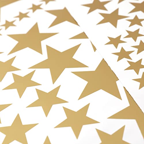 Star Wall Decal Vinyl Wall Decals - Gold Star Stickers For Kids Nursery Wall Art Bedroom Living Room Classroom Decor - 168 Mixed-Size Stars #TOP6