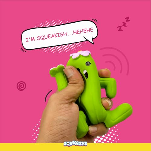 Image of Cactus Man - Squeaky Toys for Dogs, Latex Dog Toys for Medium Dogs (0-20kgs) - Green