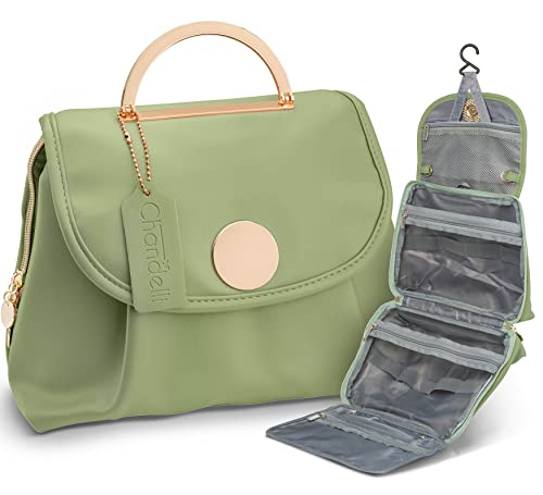 Product Image of the Chandelli Travel Toiletry Bag for Women for Travel Size Toiletries, Perfect Gifts for Mom, Coolest Gifts for Women Who Have Everything, Great Hanging Makeup & Cosmetic Bag Too (Sage Green, Medium)