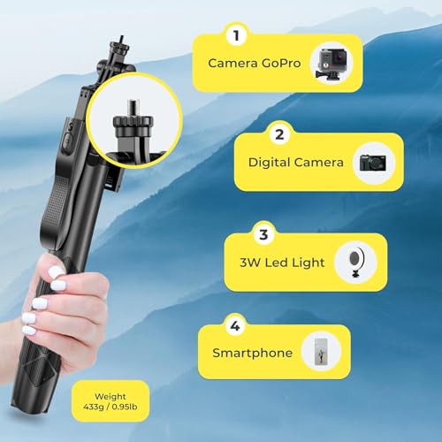 Image of Selfie Stick with Tripod Stand for Mobile Phones, Universally Compatible with Mobile Phones