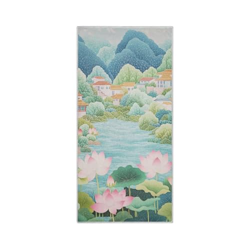 Yoogain Toallas de mano de microfibra de secado rápido para baño, toallas de mano para gimnasio, toalla deportiva blanca, 30 x 15 pulgadas