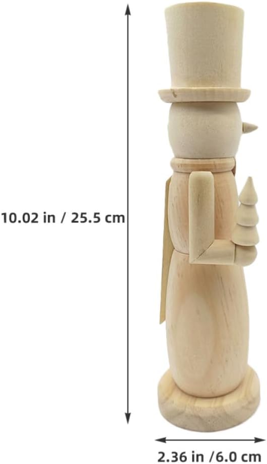 SEWACC Wooden Nutcracker Soldier Ornament for Christmas DIY Crafts, Safe and Delicate Appearance, Unfinished Nutcracker Decoration for Holiday Ambiance and Seasonal Display