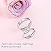 Yearace Endless Love Couple Rings, 925 Sterling Silver Promise Ring for Couples Romantic Heart Cubic Zirconia, Adjustable Engagement Wedding Ring for Him and Her