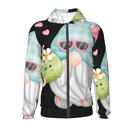 Summer Gnome Kid Hoodies Boys Zip Up Sweatshirts Girls Pullover with Pocket2