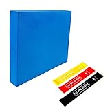 CCLIFE Balance Pad 50x40x6 mit Latexbänder Übungsposter Balanceboards Gleichgewicht Trainer Widerstandband Fitnessbänder Balance Kissen für effektives Balancetraining Latexband&Poster