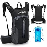 JIANYANA 3L Trinkrucksack, Faltbarer, schwarzer Trinkrucksack, 550 g, geeignet zum Radfahren und Wandern.（Schwarz）