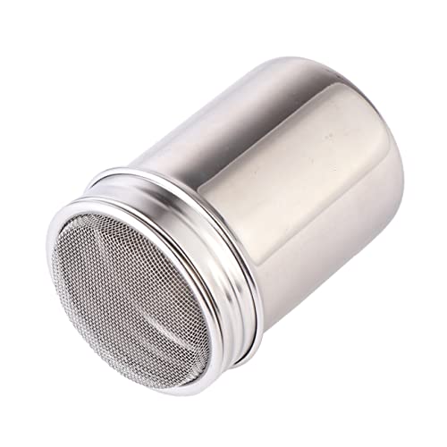GRIRIW 1Pc Portable Stainless Steel Seasoning Pot with Fine Mesh Design Condiment Bottle for Kitchen Cooking and Outdoor Barbecue and Spice Jar