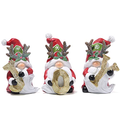 Hodao Christmas Joy Gnomes Decorations Indoor Home Decor Christmas Antlers Gnomes Figurines Table Decorations Cute Christmas Gnomes Gifts (Christmas Red Joy Gnome) #TOP25
