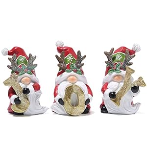 Hodao Christmas Joy Gnomes Decorations Indoor Home Decor Christmas Antlers Gnomes Figurines Table Decorations Cute…