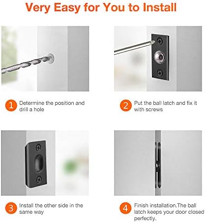 Ball Door Catches for Internal Doors Jiayi 2 Pack Roller Ball Door Catches Latch Adjustable Door Ball Latches Spring Ball Bearing Door Catch Door Hardware for Cupboard Closet Top of Door