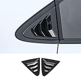 For Toyota Corolla 2020 2021 2022 2023 2024 2025 Rear Side Quarter Window Louver Decorate Cover Rear Air Vent Window Louvers Blinds Covers Auto Accessories (Bright Black)