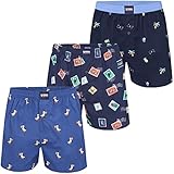 Happy Shorts Baumwoll Boxershorts Herren Unterhose Motive Set 3 Größe M